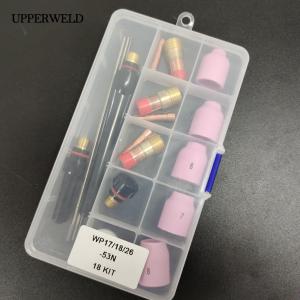 WP 17 18 26 TIG Torch Gas Lens Kit with 18 Pieces Ceramic Cup/Aluminum Nozzle