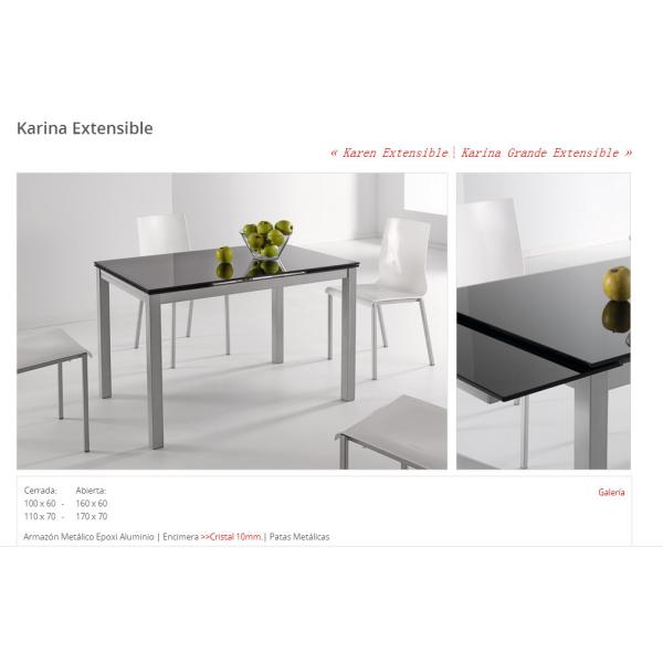 Quality 1700mm Extendable Glass Dining Table Impact Resistant With Iron legs for sale