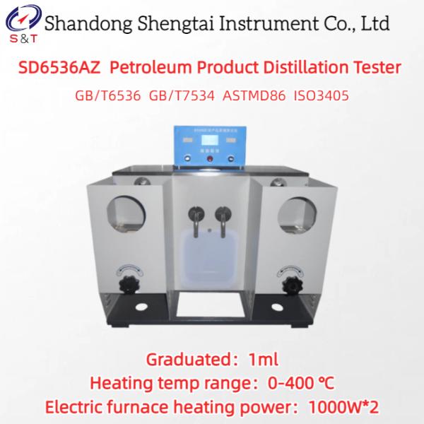 2 Holes Fractional Fuel Distillation Tester Cold Bath 5.5L Heating 0-400℃ ASTM