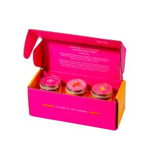Custom Logo Print Spice Packaging Box 3 Jar Jam Boxes Small Carton Packaging Box