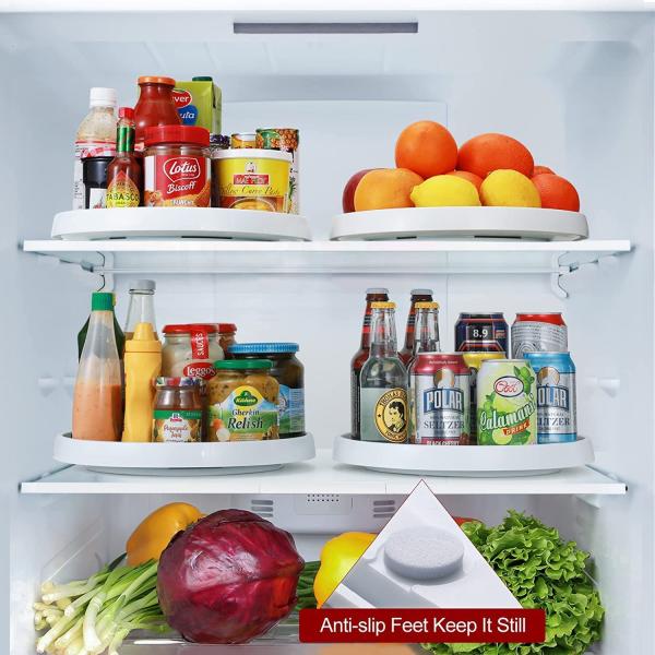 Plastic Kitchen Turntable Organizer for Spice Items and Fruit Placement Standing Type