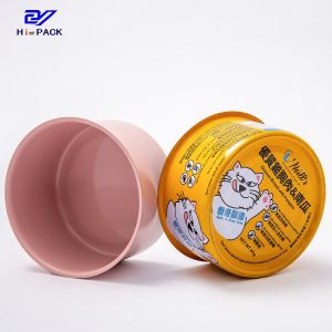 Customizable Rust Proof Pet Food Can Silver Round Tins With Lids