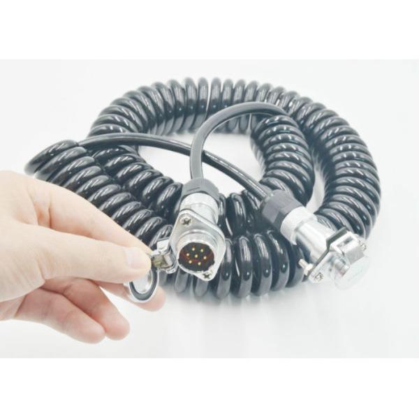 Waterproof Rear View Camera System Spiral Power Cord For 4 Pin Reversing Kit