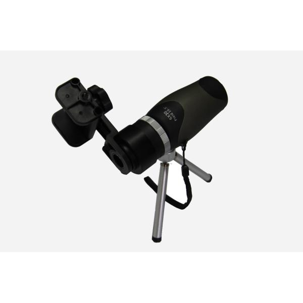 Quality Black Convenient Monocular Mini Telescope Strong Structure With Phone Adapter for sale