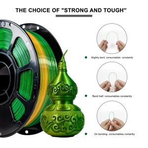 iBOSS High Toughness Silk Dual Color PLA+ Silk Gold Green 1.75mm 3D Printer