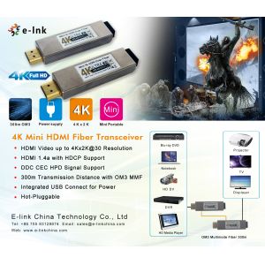 Mini 4K HDMI Optical Transceiver