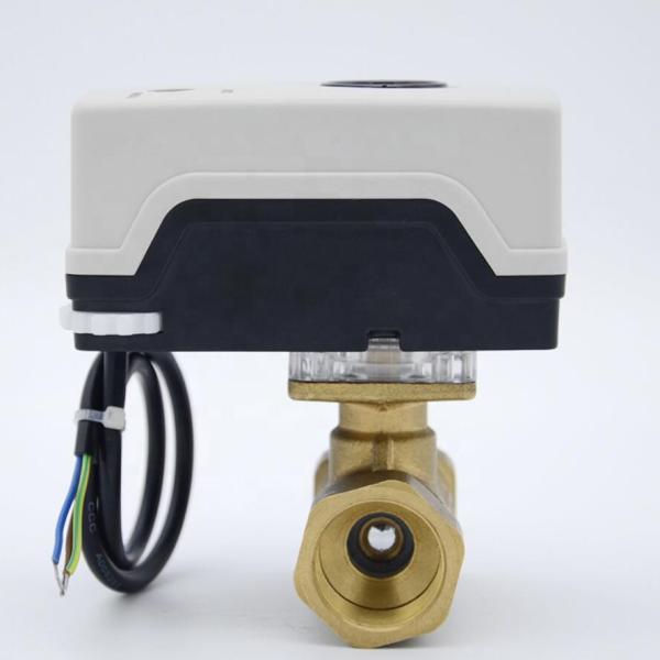 IP65 Compact Electric Actuator 2 way 3way 4way Brass Ball Motorized Valve for air condition