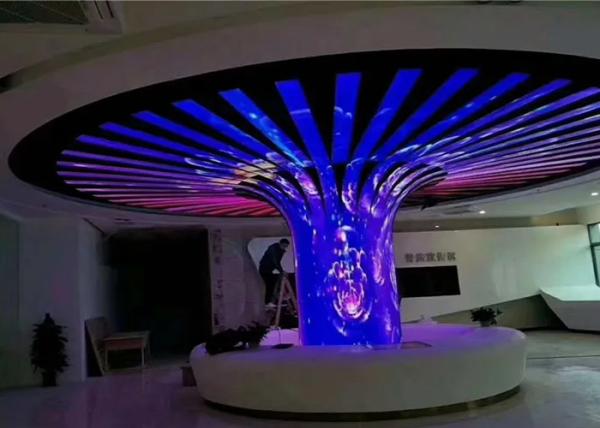 Quality Automatically Adjust Brightness flexible LED panel RGB P2.5 P3 Creative Round Curve Soft Module for sale