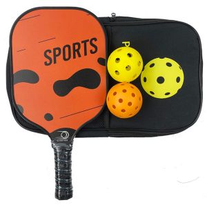 Custom Pickle Ball Paddle PU Handle Fiberglass Professional Padel Racket