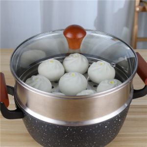 Non Stick Soup Stackable Steamer Pot Multifunctional Customized Logo