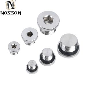 Stainless Steel Pipe Plug DIN908 Hex Socket Head Screw Plugs Internal Drive