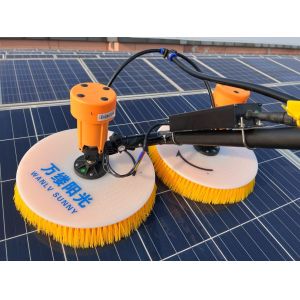 Water Powered Solar Panel Cleaning Brush with Aluminum Alloy/Carbon Fiber