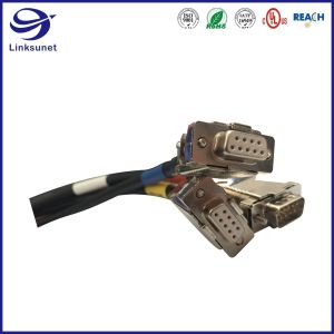 Soldering Electrical Wire harness with DB25 add DB9 Male / Female PVC connector