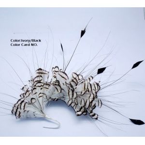 Chicken Feather Mounts Pheasant Flower Feather Headband Dyed Pattern