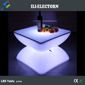 luminous LED bar table led plastic hotel coffee table