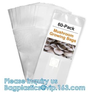 Autoclavable Mushroom Grow Bags Bulk with Microporous Filter Patchs - Large 8"x5
