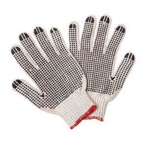 C078D2-N T/C Double Side PVC Dotted Cotton Work Gloves for Safety Anti-Slip