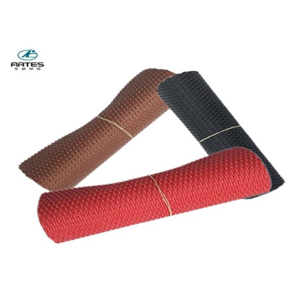 Good quality factory directly colorful pvc plastic car floor mat red&bronze