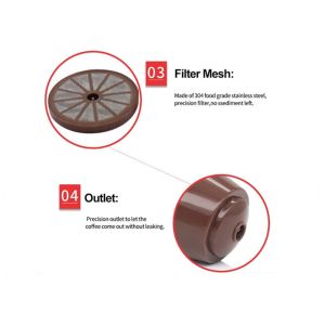 Martello Reusable Dolce Gusto Refillable Capsule For Nescafe Coffee