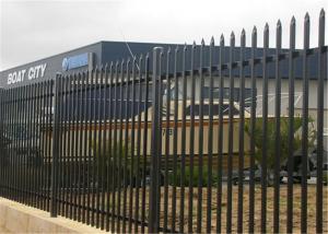 China Black powder Coated Steel Fence For Sale 2100mm x 2400mm Panels Size Supply To Australia Market on sale
