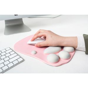 Gel Wrist Rest Kitty Paw Mouse Pad Fatigue Free Ergonomic Design