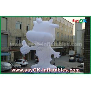 Wholesale Custom Inflatable Cartoon Characters White Cattle 10m Height from china suppliers
