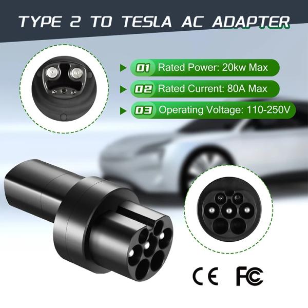 Type 2 To Tesla EVSE Adapter Type 2 To Tesla EV Adapter For Tesla