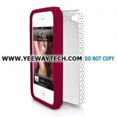 cute iphone 4S cases -42363 Ventilated Plastic And Silicone Case For iPhone 4 -