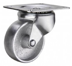 light duty 2" rigid white PP caster USA style, 3 inch rigid industry steel casters caster silver