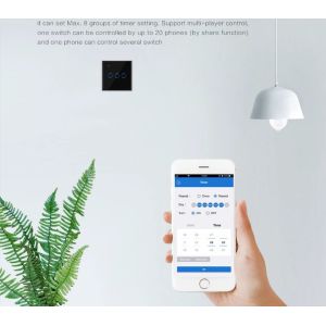 220v WiFi Touch Switch Wall Led Light Switch Panel Wireless Switch Support