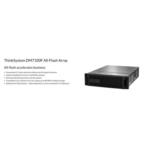 Lenovo ThinkSystem DM7100F Unified All Flash Storage Array FC SAN\NFS\CIFS\iSCSI\S3