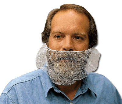 Disposable Nylon Mesh Beard Cover Latex Free For Food Industry