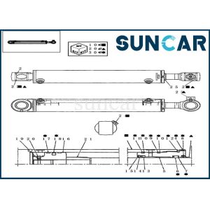 Wholesale Swing Cylinder Seal Kit 72275471 Case Repair Kit For CX16B Mini Crawler Excavator from china suppliers