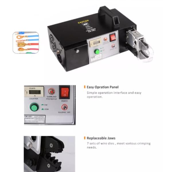 Electrical Wire Stripper Crimper , CX-6B Automatic Terminal Crimping Machine
