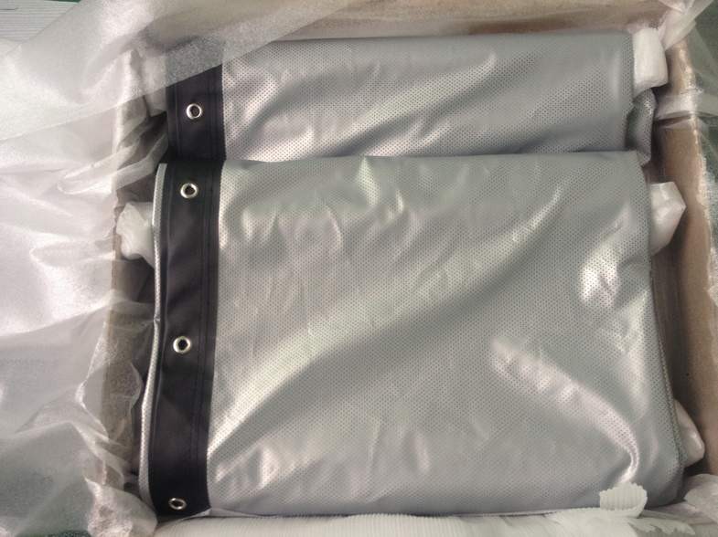 Portable Silver Projection Screen For 3D Movie , Perforation Waterproof