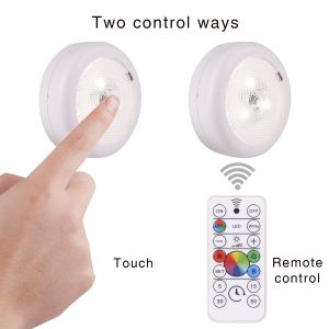 DC6V 5000K Battery Operated Color Changing Puck Lights