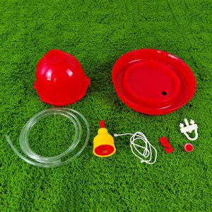 Anti Drip Red Plastic Rooster Drinking Devices Drinking Troughs Easy Installatio