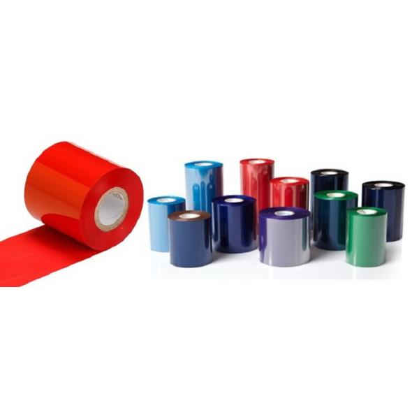 Red Color Thermal Transfer Ribbon With 70 - 300m Length For Zebra Ribbon Printer