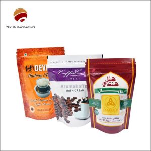OEM ODM Digital Printed Stand Up Pouches Food Packaging With Zipper