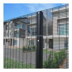 Anti Climb High Security Fencing with Powder Coated 358 Wire Mesh and Clear View
