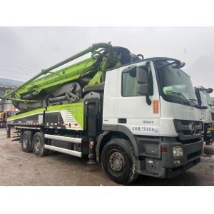China Used 2018 Mercedes-Benz Chassis 49m Concrete Pump Truck Semi-Dry Shotcrete Type Maximum Cloth Height 48.7M on sale