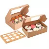Luxury Cookie Dessert Reusable Packaging Box Cupcake Holder Paper Box With