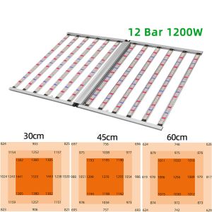 China 12 Bar 1200W LED Grow Lights For Indoor Plants Full Spectrum on sale