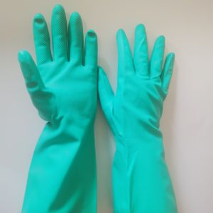 Buy cheap 15mil Nitrile Gloves Chemical Protection XL 13 Inches Nitrile Solvent Resistant from wholesalers