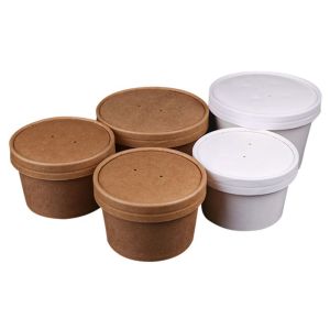 Cheap Paper Soup Bowl Custom Fast Restaurant Packaging Bowl icream cup bowl