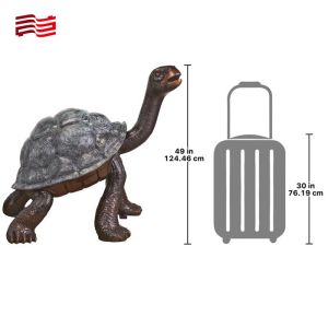 Metal Art Decoration Life-size Bronze Tortoise Sculpture for Custom Animal