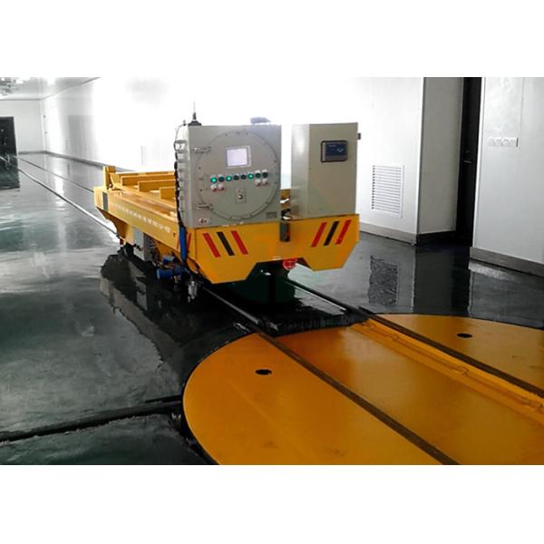 Heavy industrial use safey device electric flat cart with turntable