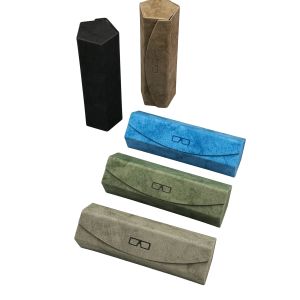 Customized Folding Triangle Eyeglass Case Personalised Eyewear Case Fashionable
