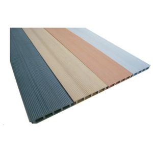 Brown Engineered WPC Hollow Decking , 141x30mm Garden Decking Panel