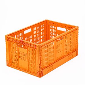 Orange Mesh Style Kitchen Stackable Container Storage Box Bins for Refrigerator